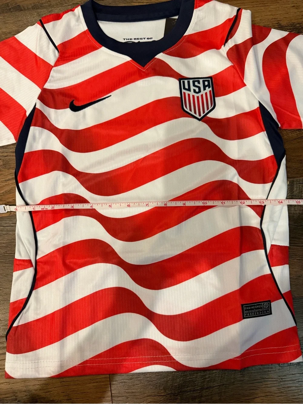 Kids USA Red White & Navy Soccer Jersey and Shorts Set Medium